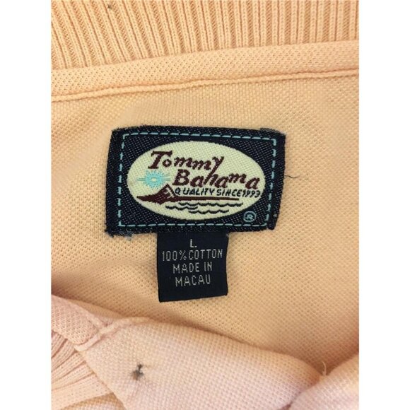 Tommy Bahama Peach Large Polo Shirt 100% Cotton - Picture 4 of 4